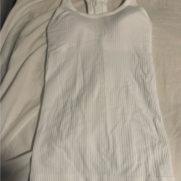 Lululemon Racerback Ribbed White Tanktop - Picture 2 of 3